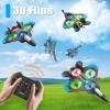 4DRC V32 Foam Remote Control Airplanes with 3 Batteries, RC Planes for Kids Adults 8-16, RC Airplane Fighter Jet with Light, 360 Flip Fighter Jet Toys, Stunt Roll, Airplane Toy Gifts for Kids Boys view 2