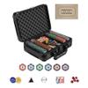 HOLSM-III Top Clay 500 Piece Poker Chips Set with Elegant Case, Professional Poker Chips for Ideal for Home Poker, Board Games, Math Counting (200 Piece) view 2