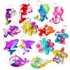 20 pcs Bulk Sea Animal Pop It Keychain Silicone Stress Fidget Kid Gifts view 1