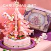 2025 Christmas Crystal Tree Building Blocks Set, Pink Music Box with Lights, Holiday Home Decoration, Idea Gifts for Adult and Teens (675 pcs) view 2