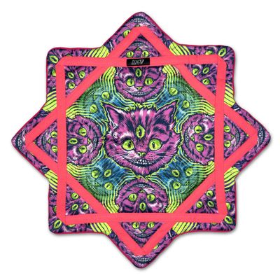 First Earth Flow Star - Dapo Star - UV Reactive - 25" - Beginner to Expert Flow Toy - Spinning Rave Prop (Cheshire Dreams)