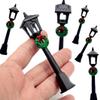 10pcs 4inch 1:12 mini House Miniature Christmas Lamp Village Display Lantern Decorative Mini Street Lights Street Lamp Posts Model Small Home Life Scene Decor Micro Landscape Fairy Garden Ornaments view 1
