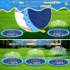 127 inch Extra Large Non-Slip Splash Pad Sprinkler for Kid and Dog, Kiddie Dog Pool, Kid Outdoor Toys for Ages 3-12 Boys Girls, Summer Outdoor Water Kids Toys, Parent Games, Backyard, Lawn view 3