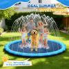 127 inch Extra Large Non-Slip Splash Pad Sprinkler for Kid and Dog, Kiddie Dog Pool, Kid Outdoor Toys for Ages 3-12 Boys Girls, Summer Outdoor Water Kids Toys, Parent Games, Backyard, Lawn view 4
