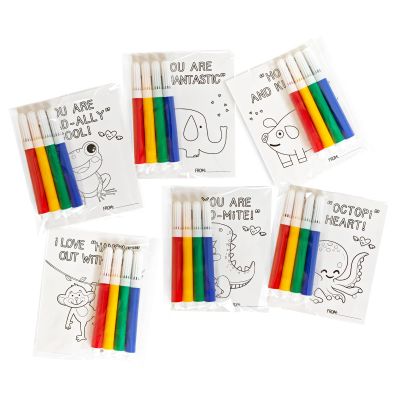 24PCS Valentines Day Gifts Card for Kids,Sweet Craft Doodle Party School Classroom Exchange Game Prizes , Goody Bag Filler for Boys Girls ,Age 3+