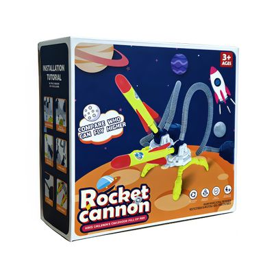 Rocket Launcher for Kids, 6 Rockets - Fun Backyard & Outdoor Kids Toys Gifts for Boys & Girls - High Flying Toy Foam Blaster Set - Multi-Player Adjustable Launch Stand (Double Rocket Launcher)