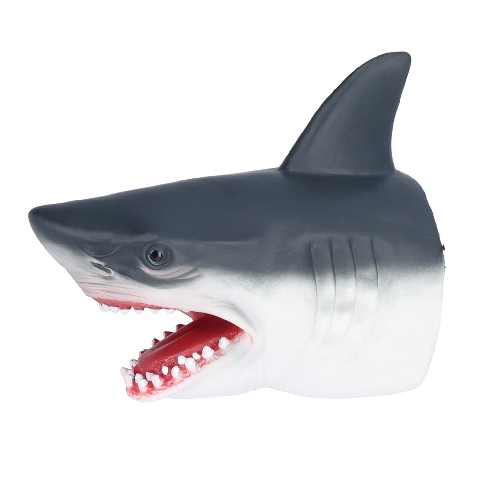 Aqur2020 Shark Hand Puppet, Soft Storytelling Role Play Shark Head Glove Toy with Movable Jaw for Birthdays Holidays Parties