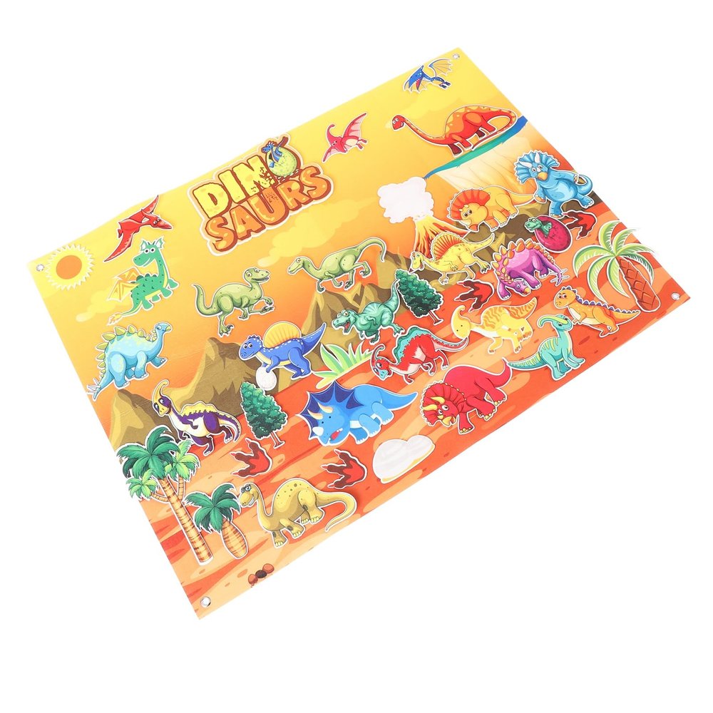 Brrnoo Dinosaur Felt Board Set Kids Interactive Play Learning Kit Wall Hanging