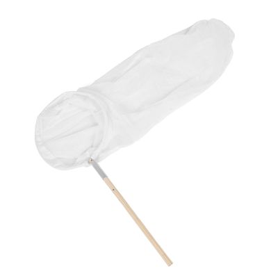 AUNMAS Butterfly Net, Lightweight Durable Pine Wood Handle 12.2in Hoop Diameter 18.1in Long Pole Outdoor Activity Toy for Nature Exploration