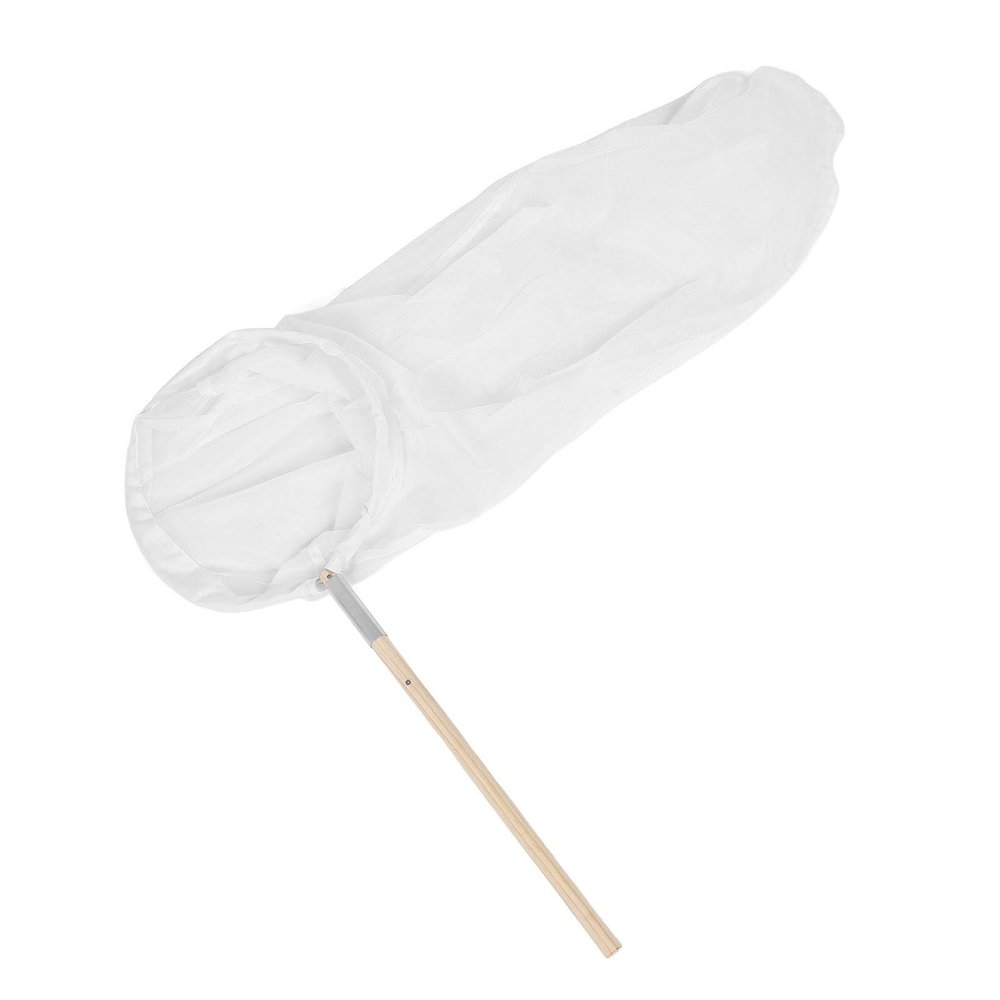 AUNMAS Butterfly Net, Lightweight Durable Pine Wood Handle 12.2in Hoop Diameter 18.1in Long Pole Outdoor Activity Toy for Nature Exploration