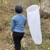 AUNMAS Butterfly Net, Lightweight Durable Pine Wood Handle 12.2in Hoop Diameter 18.1in Long Pole Outdoor Activity Toy for Nature Exploration view 3