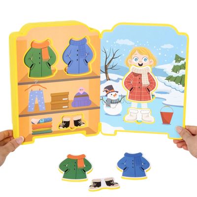 Sticker Dress Up Book for Girl, Educational Game, Cognitive Game Book, for Children Preschool Kids Birthday Holiday Parties Car Travel
