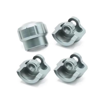 For Arrma 1/7 1/8 4PCS Aluminum Alloy Shock Cap Absorber Protector RC Car Off-road Tracked Vehicles Parts Accessories Replacement Use RC Upgrade Parts(Gray)