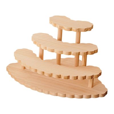 KiBcsLic Figures Display Stand Collectibles Shelf Trendy Creative Perfume Organizer Wood Display Riser for Jewelry Figurines Bedroom, 4 Tier