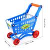 Aqur2020 Kids Shopping Cart Set, Simulated Supermarket Trolley Educational Play Food Toys for Toddler Role Playing Activities (Blue) view 2