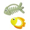 2PCS Baby Teething Toys, Fish Baby Teether Olive & Orange view 1