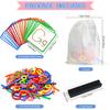 176PCS Pattern Blocks Puzzle STEM Toys for Creative Learning Sticks Shape Building Blocks Educational Resources Brain Teaser Montessori Toys for Preschool and Kindergarten Girls and Boys Ages 5+ view 2