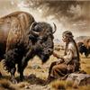 The Girl Touching the Bison of the Sioux Tribe - 1000 Wooden Jigsaw Puzzle - Children's Toy Challenge - Advanced Leisure Game Accessory view 1