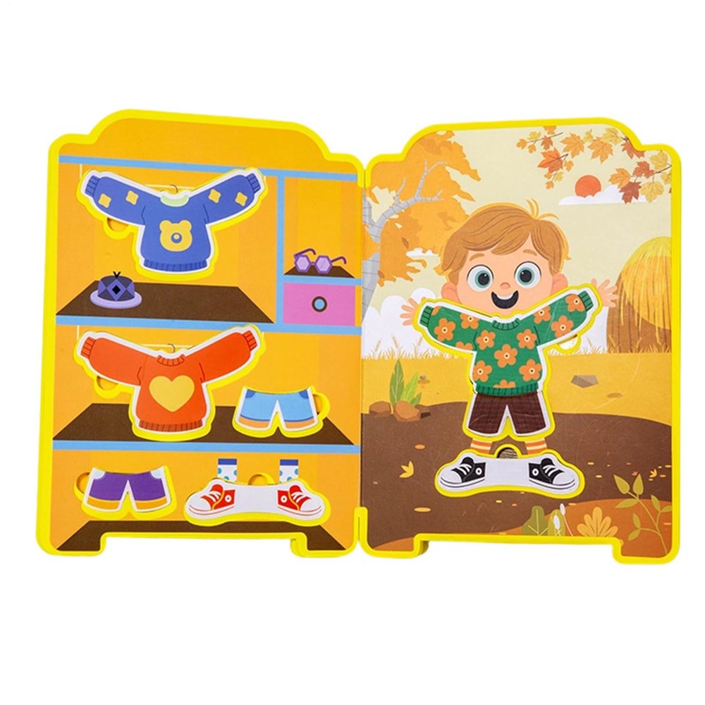 Dress Up Sticker Book | Educational Puzzle Toy - Dress Up Game Sticker Book - for Children Preschool Kids Birthday Holiday Parties Car Travel