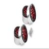 2.2 Inch Beadlock Wheel Rims Heavy Duty Alloy for 1:10 RC Crawler SCX10 TRX-4 4Pcs-Set Red view 3
