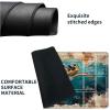 HGGJFLYX Playmat with Zone for MTG,28x16 Inch for TCG Playmat with Non-Slip Rubber Base,Smooth Surface Stitched Edges,Magic Card Game Mat with Storage Bag,and Desk Mousepad,Map Turtle Ocean view 4