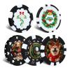 12 Grams Perfessional Customized Clay Poker Chips 30-500 PCS Personalized Casino Chips with Logo & Design 40MM Custom Casino Chips for Christmas Wedding Gifts (D, Black) view 1