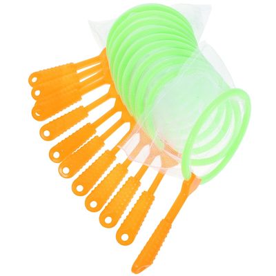 HEANUJJ 12pcs Fishing Nets Lightweight Butterfly and Fish Catcher Nets with Pocket Design Safe Outdoor for Boys and Portable Random Color