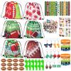 144 Pcs Football Party Favors, Football Goodie Bags with Mini Balls, Wristband, Slap Bracelets, Keychains, Tattoo Stickers, Whistle, Football Stickers for Football Birthday Party Supplies Team Gifts view 1