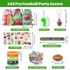 144 Pcs Football Party Favors, Football Goodie Bags with Mini Balls, Wristband, Slap Bracelets, Keychains, Tattoo Stickers, Whistle, Football Stickers for Football Birthday Party Supplies Team Gifts view 2