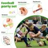 144 Pcs Football Party Favors, Football Goodie Bags with Mini Balls, Wristband, Slap Bracelets, Keychains, Tattoo Stickers, Whistle, Football Stickers for Football Birthday Party Supplies Team Gifts view 4