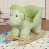 Dinosaur Baby Rocking Horse for Toddlers 1 Years to 3 Years, Stuffed Plush Ride-on Rocking Animal with Realistic Sound and Music, Wooden Rocking Horse with Seat, Green Dinosaur, CPC Certified view 1