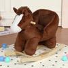 Pony Baby Rocking Horse for Toddlers 1 Years to 3 Years, Stuffed Plush Ride-on Rocking Animal with Realistic Sound and Music, Wooden Rocking Toy with Seat, Brown Horse, CPC Certified view 1