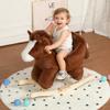 Pony Baby Rocking Horse for Toddlers 1 Years to 3 Years, Stuffed Plush Ride-on Rocking Animal with Realistic Sound and Music, Wooden Rocking Toy with Seat, Brown Horse, CPC Certified view 2