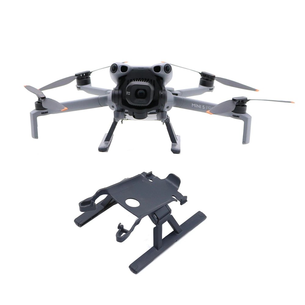 Wtohoby Mini 5 Pro Drone Landing Gear For DJI Mini 5 Pro Aircraft Raise 30mm Extend Leg Quick Release Foldable Sled Extensions 10g Lightweight Bottom Sensor Protector Camera Quadcopter Accessories