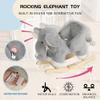 Elephant Baby Rocking Horse for Toddlers 1 Years to 3 Years, Stuffed Plush Ride-on Rocking Animal with Realistic Sound and Music, Wooden Rocking Horse with Seat, Grey Elephant, CPC Certified view 4