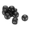 Aumotop Teaching Dice Set, 20 Pieces, 6 Sided Numerical Dice, Small Lightweight Polyhedral for Classroom Learning (Black) view 3