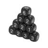 Aumotop Teaching Dice Set, 20 Pieces, 6 Sided Numerical Dice, Small Lightweight Polyhedral for Classroom Learning (Black) view 4