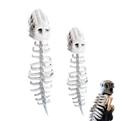 3D Realistic Dinosaur Skeleton Costume, Size 29.7/45.8 inches, Soft Plush Suit, Perfect for Halloween Fun and Parties