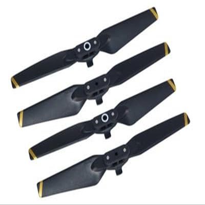 QFFBMTE for 4pcs Spark 4730F 4730 Propeller Props Blade CCW/CW Carbon Fiber Composite Low Noise Quick for DJI for Prop(2 Pairs Yellow Edge)