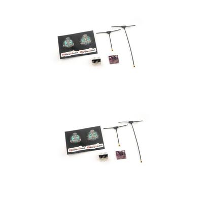 Huayijiayin for HappyModel EP1/EP1 TCXO /EP2 TCXO/EPW6 2.4G ExpressLRS ELRS Long Range RX for RC Airplane FPV Drone Easy to Repair(2PCS EPW6 TCXO)