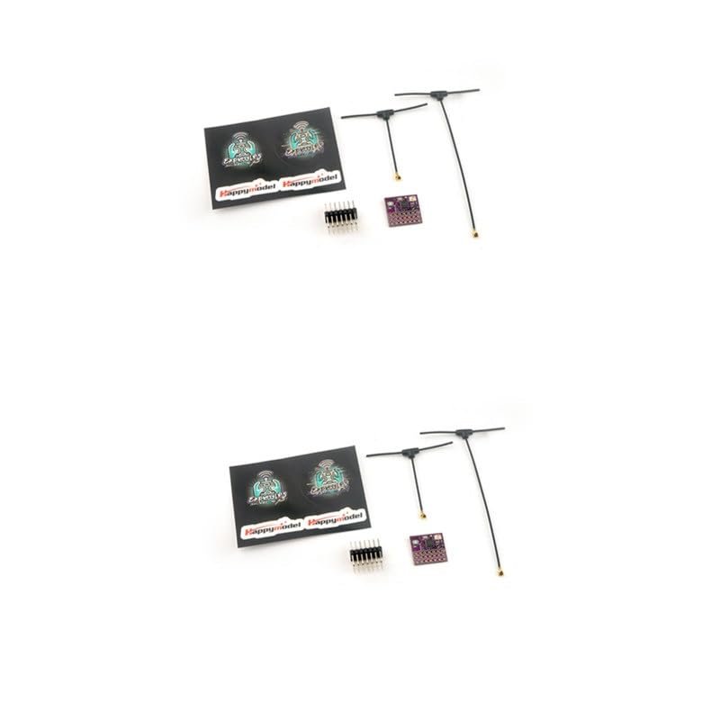 Huayijiayin for HappyModel EP1/EP1 TCXO /EP2 TCXO/EPW6 2.4G ExpressLRS ELRS Long Range RX for RC Airplane FPV Drone Easy to Repair(2PCS EPW6 TCXO)