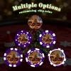12 Grams Perfessional Customized Clay Poker Chips 30-500 PCS Personalized Casino Chips with Logo & Design 40MM Custom Casino Chips for Christmas Wedding Gifts (D, Purple) view 3