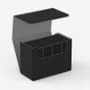 Boltquan Tarot Card Storage Box  PU Leather Deck Organizer with Grey Interior & Magnetic Closure  Holds 4 Tarot Card Cases or 400+ Tarot Cards  Black Exterior  10.5  14.5  23.5 cm /4.15.79.3in view 2