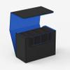 Boltquan Tarot Card Storage Box  PU Leather Deck Organizer with Blue Interior & Magnetic Closure  Holds 4 Tarot Card Cases or 400+ Tarot Cards  Black Exterior  10.514.523.5 cm /4.15.79.3 in view 2