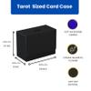 Boltquan Tarot Card Storage Box  PU Leather Deck Organizer with Blue Interior & Magnetic Closure  Holds 4 Tarot Card Cases or 400+ Tarot Cards  Black Exterior  10.514.523.5 cm /4.15.79.3 in view 3