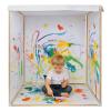 DOLEMODUO Playhouse for Kids - Reusable Wooden Frame Art & Craft Toddler Playhouse, Easy Assemble DIY Creative Doodle House with Paper, Suitable for 3 Age+ view 1