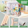 DOLEMODUO Playhouse for Kids - Reusable Wooden Frame Art & Craft Toddler Playhouse, Easy Assemble DIY Creative Doodle House with Paper, Suitable for 3 Age+ view 3