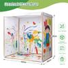 DOLEMODUO Playhouse for Kids - Reusable Wooden Frame Art & Craft Toddler Playhouse, Easy Assemble DIY Creative Doodle House with Paper, Suitable for 3 Age+ view 4