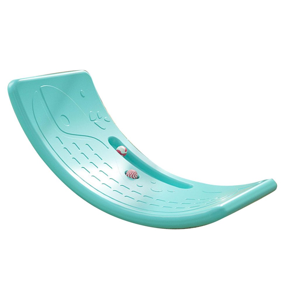 Aumotop Kids Plastic Rocker Board Improves Sensory Development for Balance Training Children Indoor Entertainment Swing Board (Green)