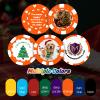 12 Grams Perfessional Customized Clay Poker Chips 30-500 PCS Personalized Casino Chips with Logo & Design 40MM Custom Casino Chips for Christmas Wedding Gifts (A, Orange) view 2